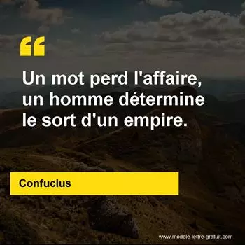 Citation Confucius