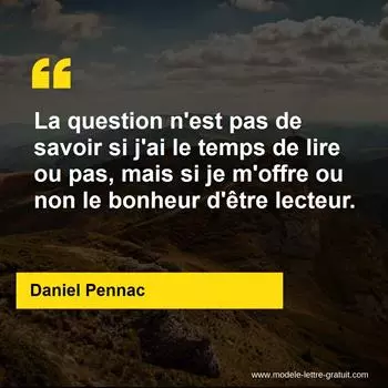 Citation Daniel Pennac