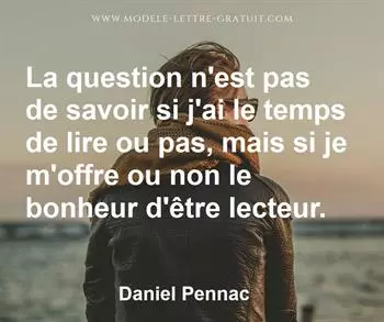 Citation de Daniel Pennac