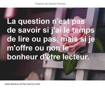 Citations Daniel Pennac