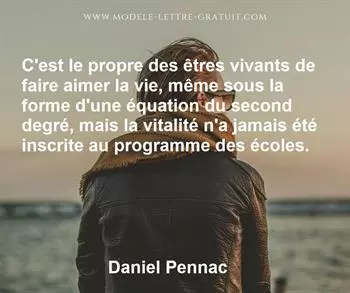 Citation de Daniel Pennac