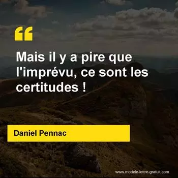 Citation Daniel Pennac
