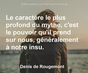 Citation de Denis de Rougemont