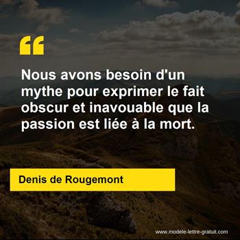 Citation de Denis de Rougemont