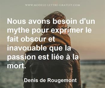 Citation de Denis de Rougemont