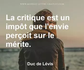 Citation de Duc de Lévis