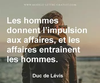 Citation de Duc de Lévis