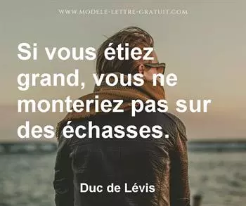 Citation de Duc de Lévis