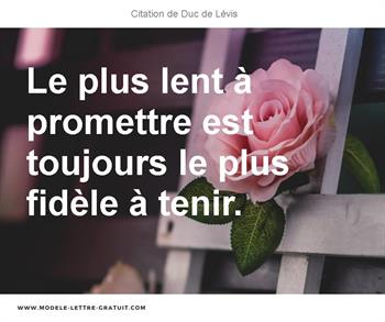 Citations Duc de Lévis