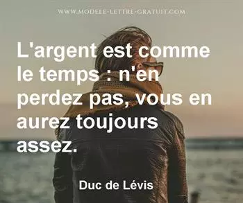 Citation de Duc de Lévis