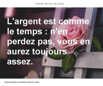 Citations Duc de Lévis