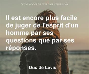 Citation de Duc de Lévis