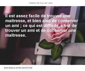 Citations Duc de Lévis