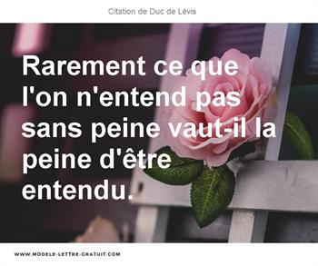 Citations Duc de Lévis