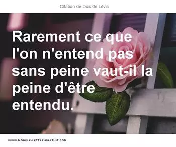 Citations Duc de Lévis