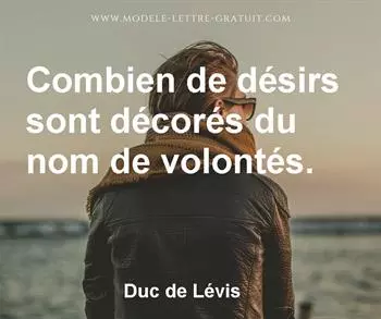 Citation de Duc de Lévis