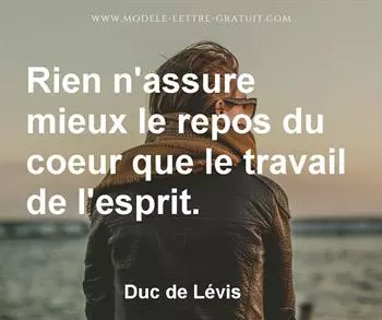 Citation de Duc de Lévis