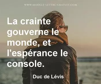 Citation de Duc de Lévis