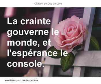Citations Duc de Lévis