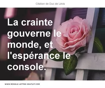 Citations Duc de Lévis