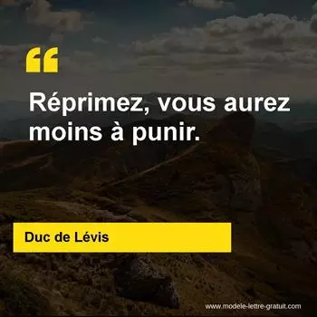 Citation Duc de Lévis