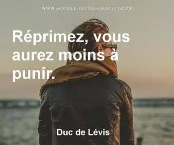 Citation de Duc de Lévis