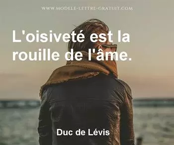 Citation de Duc de Lévis