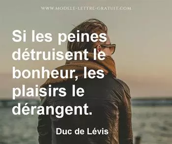 Citation de Duc de Lévis