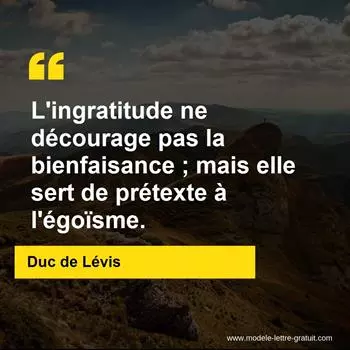 Citation Duc de Lévis