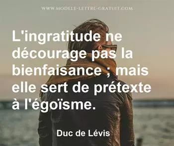 Citation de Duc de Lévis