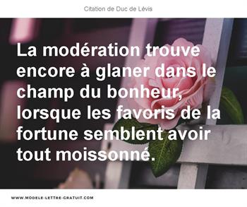 Citations Duc de Lévis