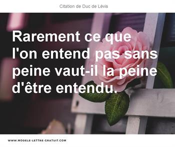 Citations Duc de Lévis