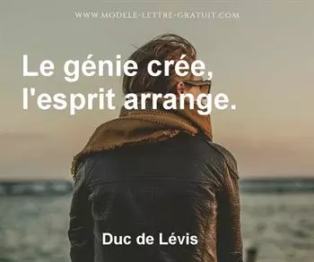 Citation de Duc de Lévis