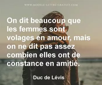 Citation de Duc de Lévis