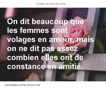 Citations Duc de Lévis