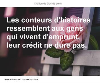 Citations Duc de Lévis