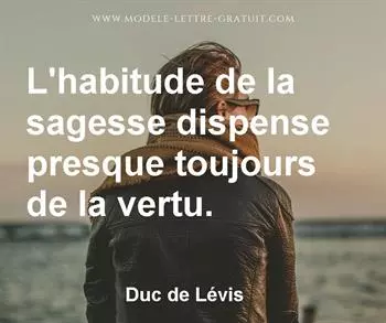 Citation de Duc de Lévis