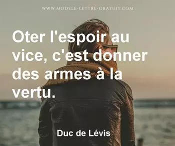Citation de Duc de Lévis