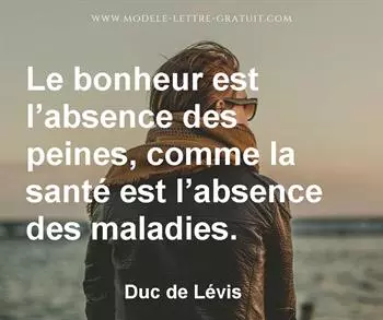 Citation de Duc de Lévis