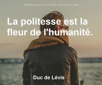 Citation de Duc de Lévis