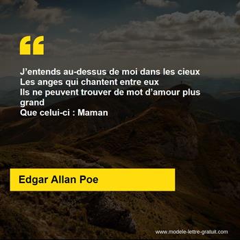 J Entends Au Dessus De Moi Dans Les Cieux Les Anges Qui Edgar Allan Poe