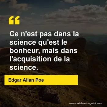 Citation Edgar Allan Poe