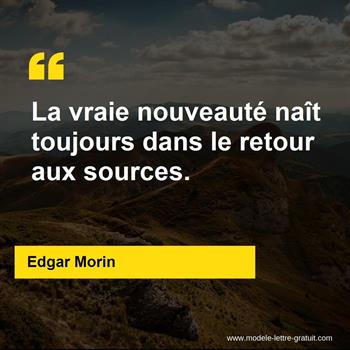 Citation de Edgar Morin