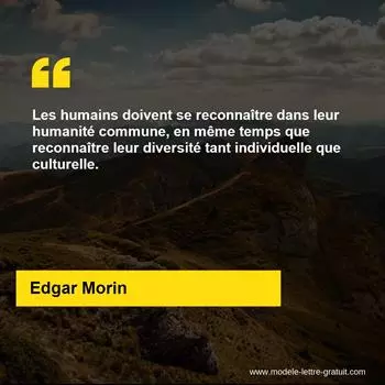 Citation Edgar Morin