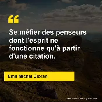 Citation Emil Michel Cioran