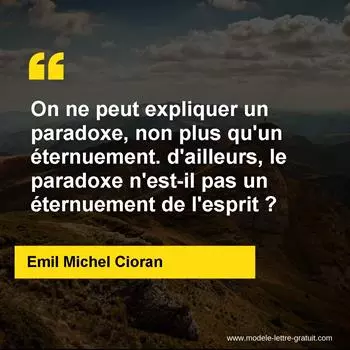 Citation Emil Michel Cioran