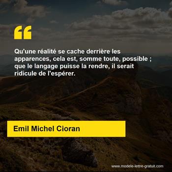 Citation de Emil Michel Cioran