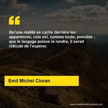 Citation Emil Michel Cioran
