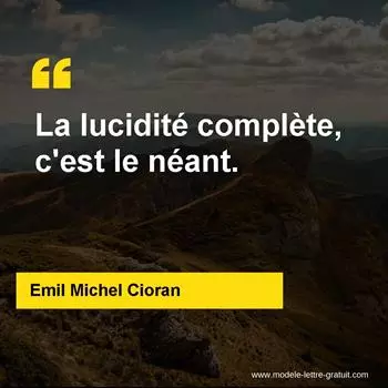 Citation Emil Michel Cioran