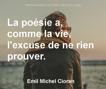 La Poesie A Comme La Vie L Excuse De Ne Rien Prouver